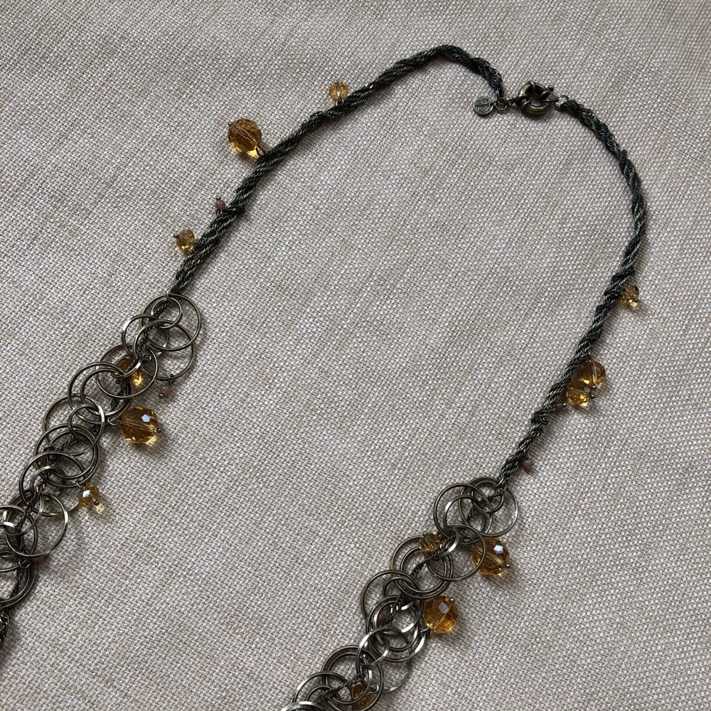 Talbots Hoop Rope & Bead Statement Necklace - Picture 4 of 11